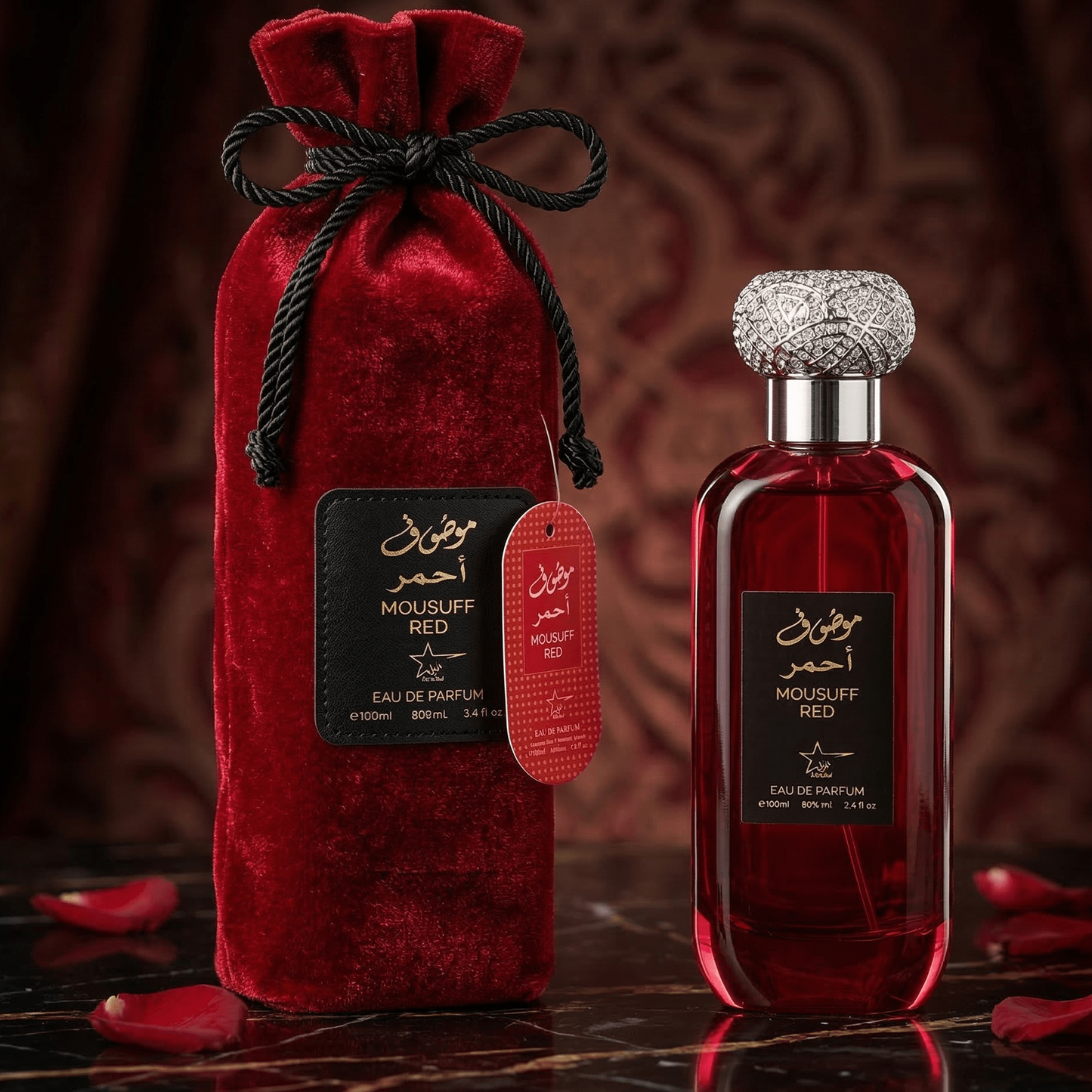 Set 4 Parfumuri Orientale (2x Barbat + 2x Dama) 100ML - Mousuff Red + Qannas Black + Mousuff Pink + Tahir - Parfumuri Top
