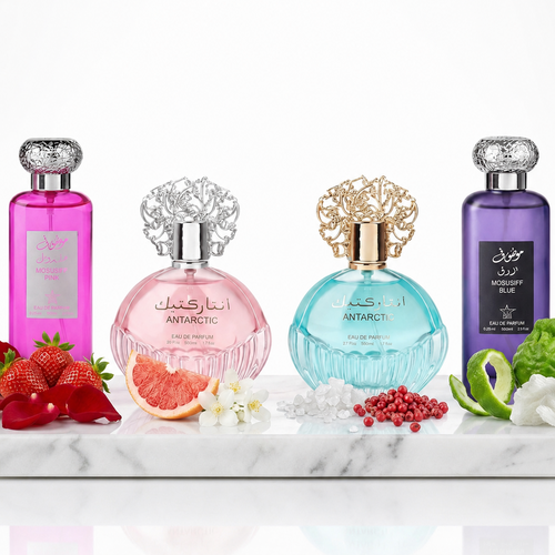 Set 4 Parfumuri Orientale (2 Dame + 2 Barbat) 100ML - Mousuff Pink + Antarctic Pink + Antarctic Blue + Mousuff Blue