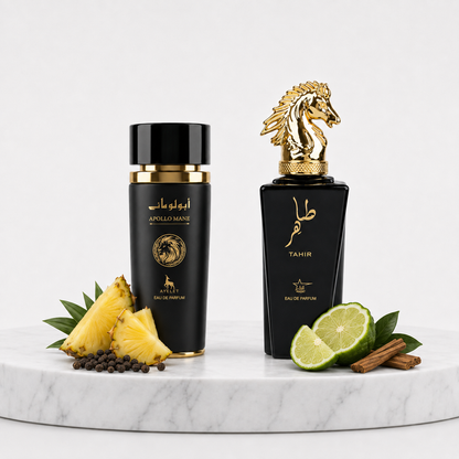 Set 2 Parfumuri Orientale Barbati 100ML - Apollo Mane Black + Tahir Gold