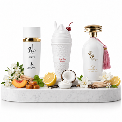 Set 3 Parfumuri Orientale Dama 100ML - Sara White + Jam Jam Bianco + Alyia