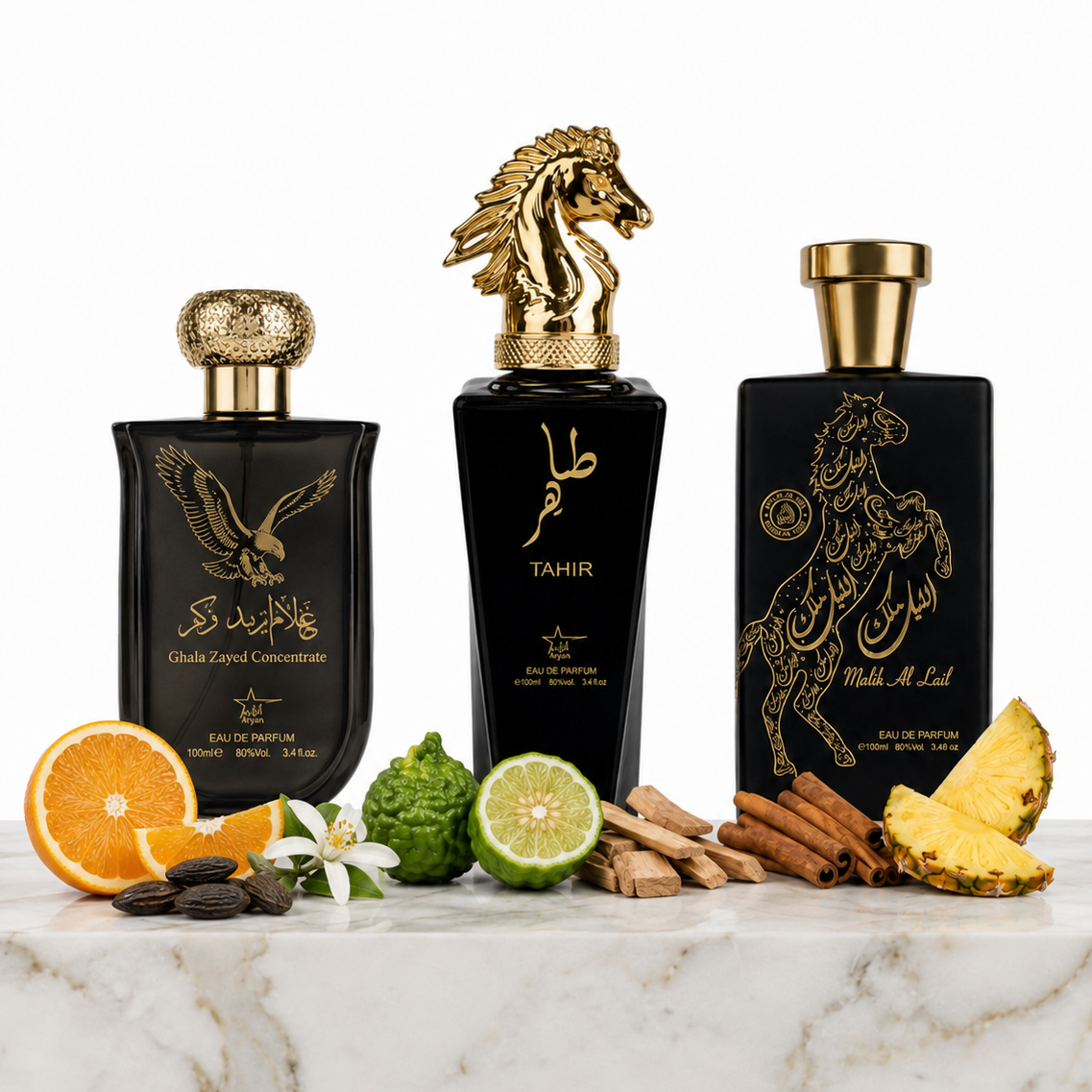 Set 3 Parfumuri Orientale Barbat 100ML - Center Al Kanass + Tahir + Ghala Zayed Concentrate