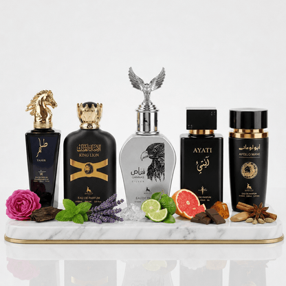 Set 5 Parfumuri Orientale Barbat 100ML - Tahir + King Lion + Qannas Silver + Ayati + Apollo Mane