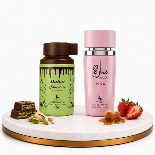 Set 2 Parfumuri Orientale De Dama 100ML - Dubai Choco + Sara Pink