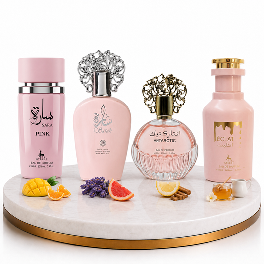 Set 4 Parfumuri Orientale 100ML - Sara Pink + Antarctic Pink + Sarah + Eclat