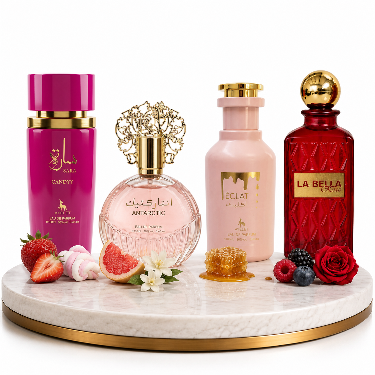 Set 4 Parfumuri Orientale 100ML - Antarctic Pink + Eclat + La Bella + Sara Candy