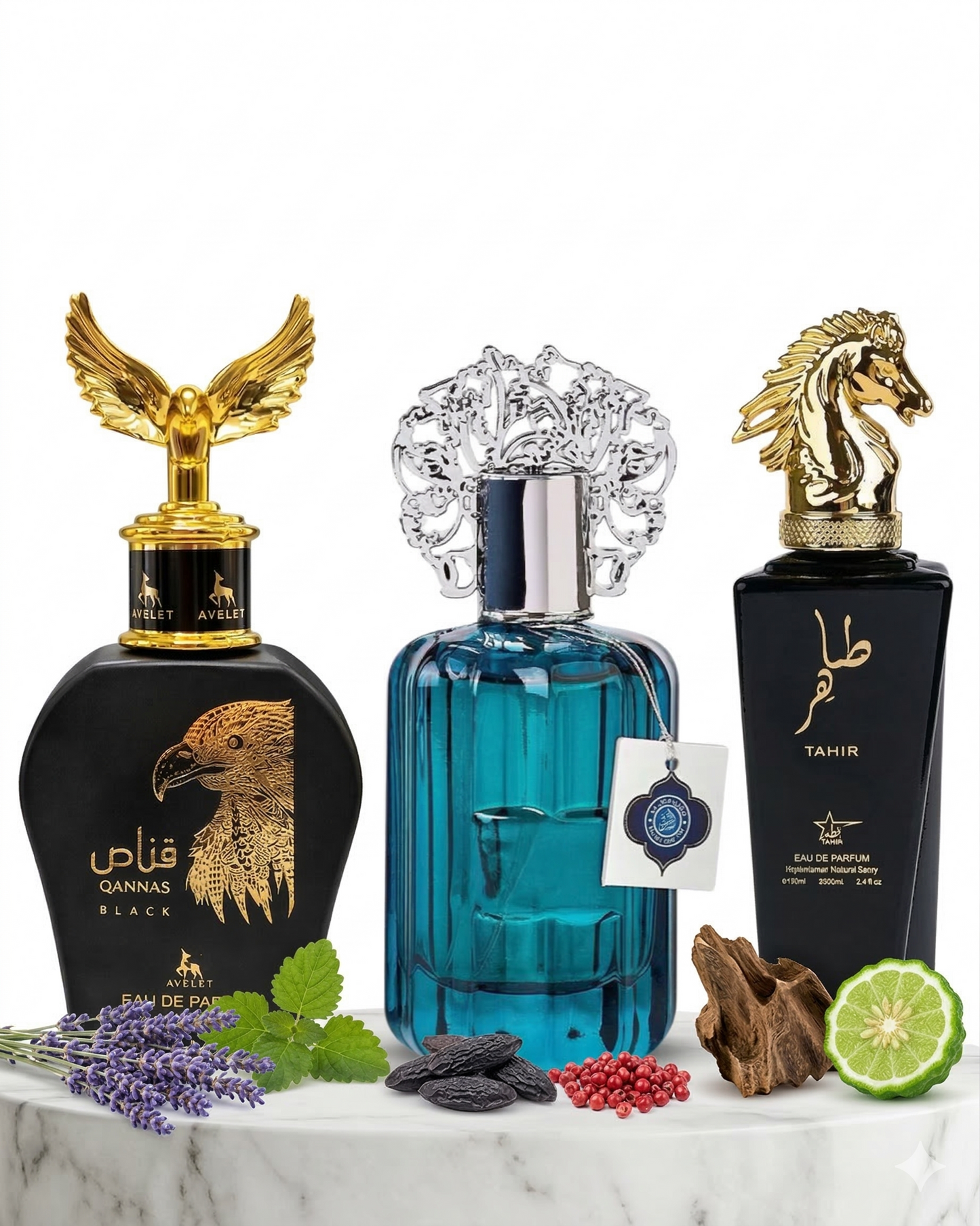 Set 3 Parfumuri Orientale Barbati 100ML - Qannas Black + Majd Al Emarat + Tahir