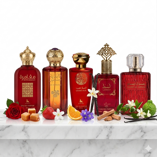 Set 5 Parfumuri Orientale Dama 100ML - Mufamarah + Ser Al Anoutha + Qissat Hub + Lamast + Ramz Al Aryan