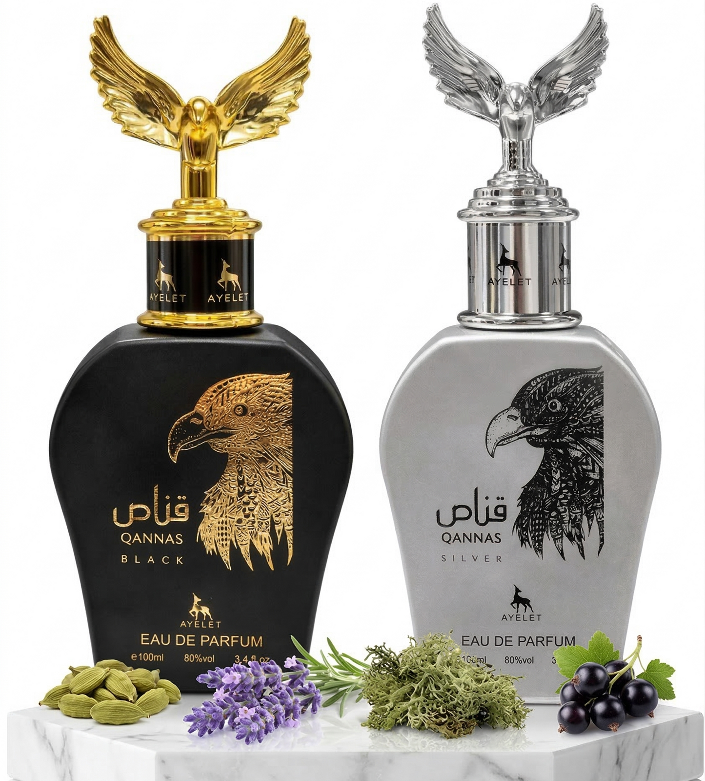 Set 2 Parfumuri Orientale Barbati 100ML - Qannas Black + Qannas Silver