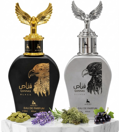 Set 2 Parfumuri Orientale Barbati 100ML - Qannas Black + Qannas Silver