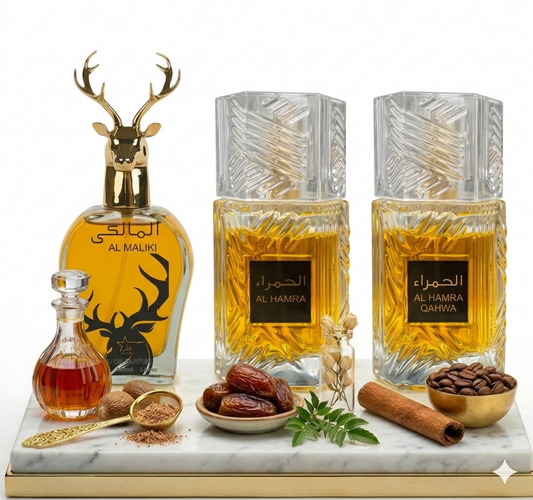 Set 3 Parfumuri Orientale Barbati 100ML - Al Maliki + Al Hamra Special + Al Hamra Qahwa