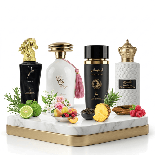 Set 4 Parfumuri Orientale 100ML (2xDama + 2xBarbati) - Tahir + Aliya + Apollo Mane Black + Oud Romancia