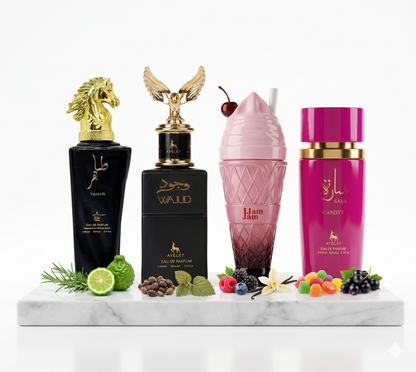 Set 4 Parfumuri Orientale 100ML (2x Dama + 2x Barbati)  - Tahir + Wajud + Jam Jam + Sara Candy