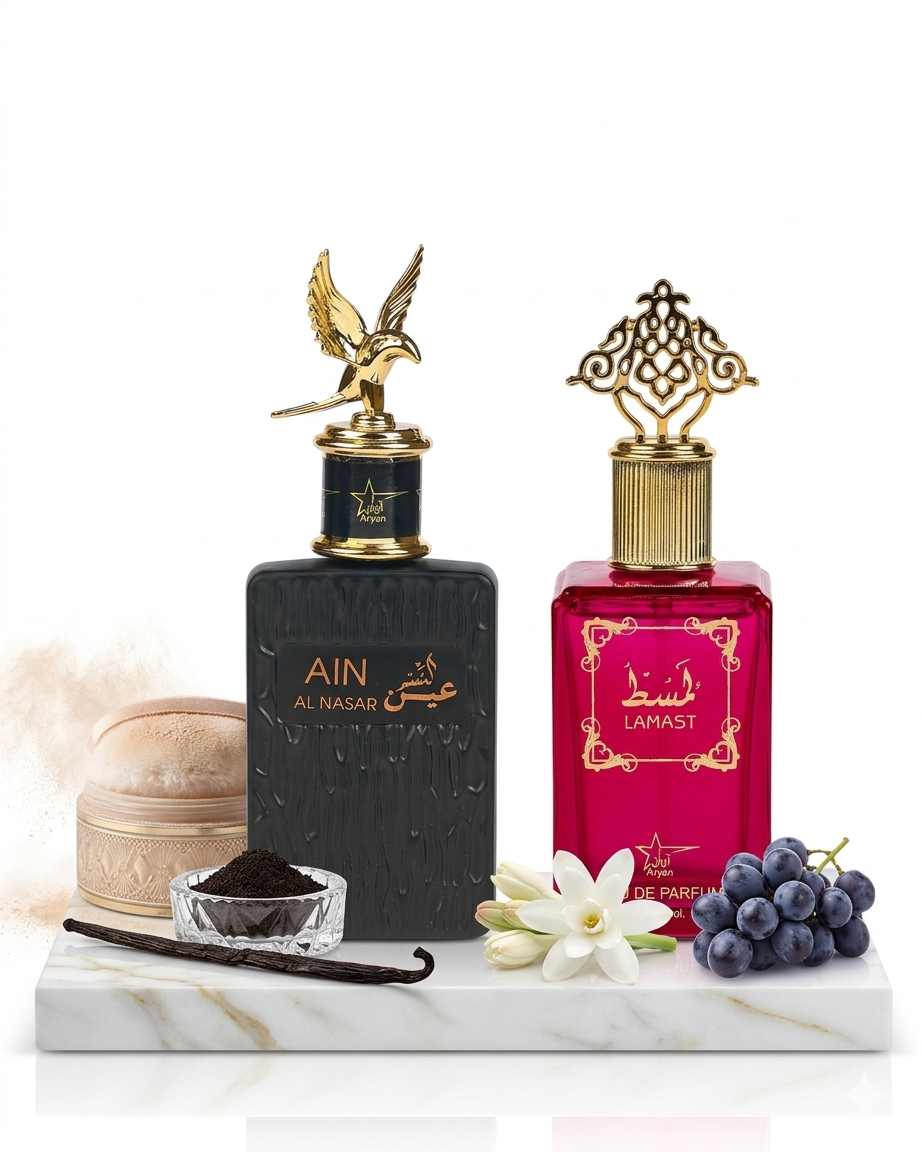 Set 2 Parfumuri Orientale (1x Barbat + 1x Dama) 100ML - Ain Al Nasar + Lamast