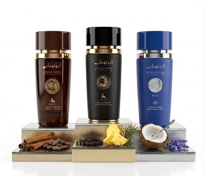 Set 3 Parfumuri Orientale Barbati 100ML - Apolo Blue + Apollo Black + Apollo Brown