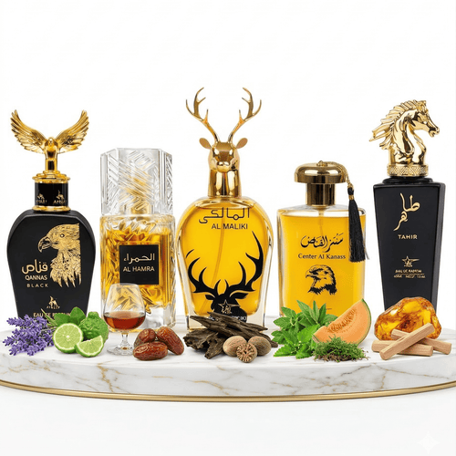 Set 5 Parfumuri Orientale 100ML - Qannas Black + Al Hamra + Al Maliki + Center Al Kanass + Tahir