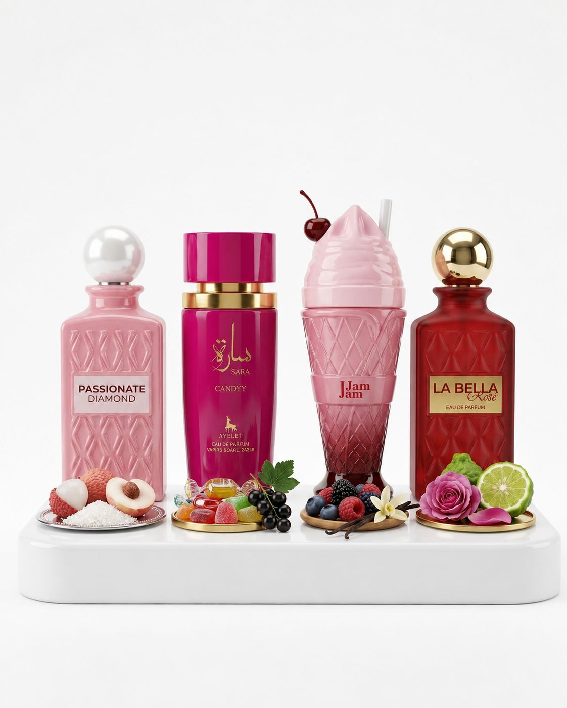 Set 4 Parfumuri Orientale 100ML - Passionate Diamond + JamJam + La Bella + Sara Candy
