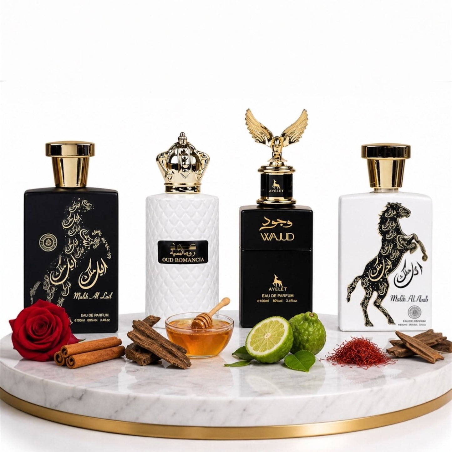 Set 4 Parfumuri Orientale De Barbati - Malik al Lail + Oud Romancia + Tahir + Malik al Arab