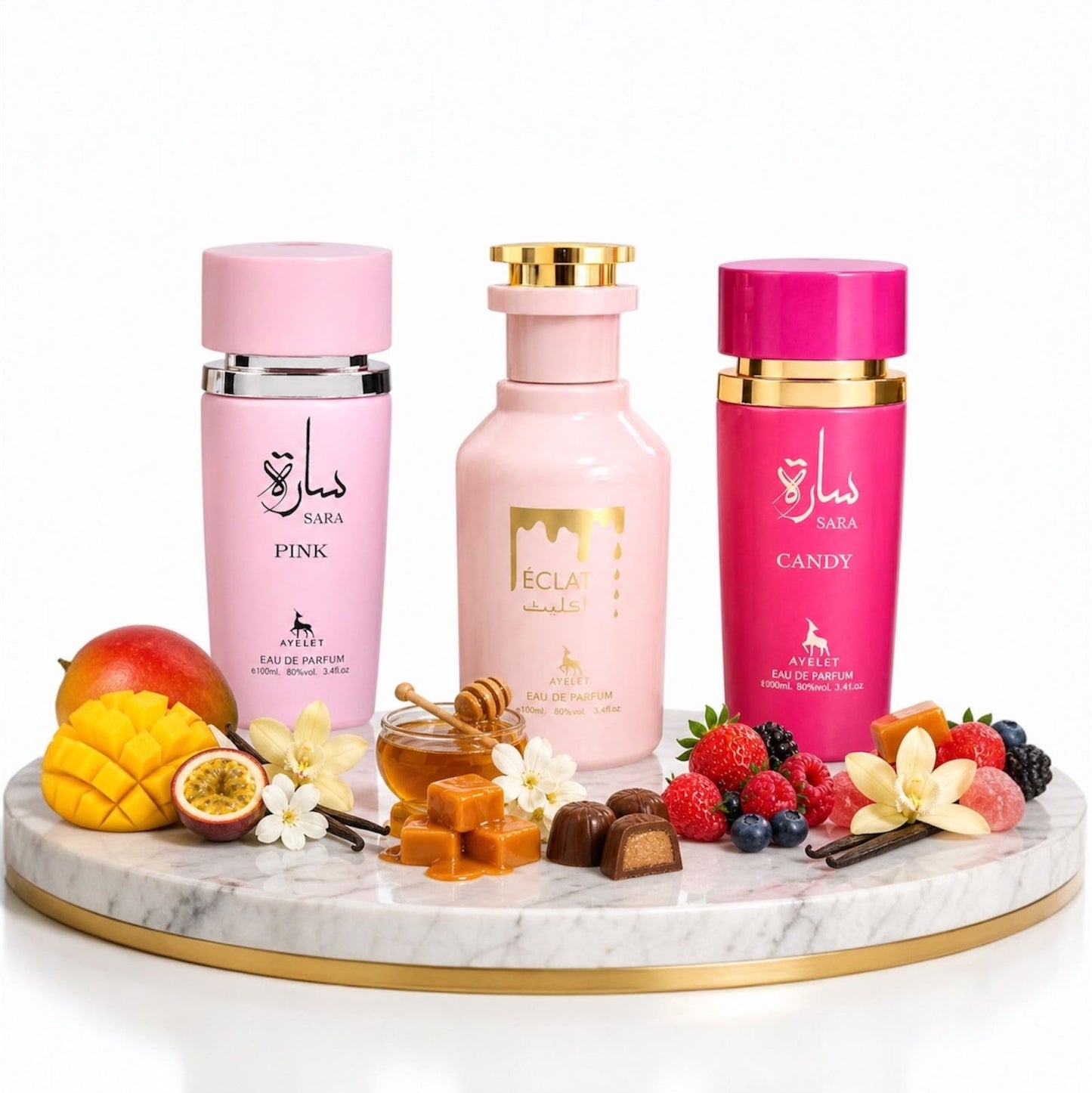 Set 3 Parfumuri Orientale de Dama - Sara Pink + Eclat + Sara Candy