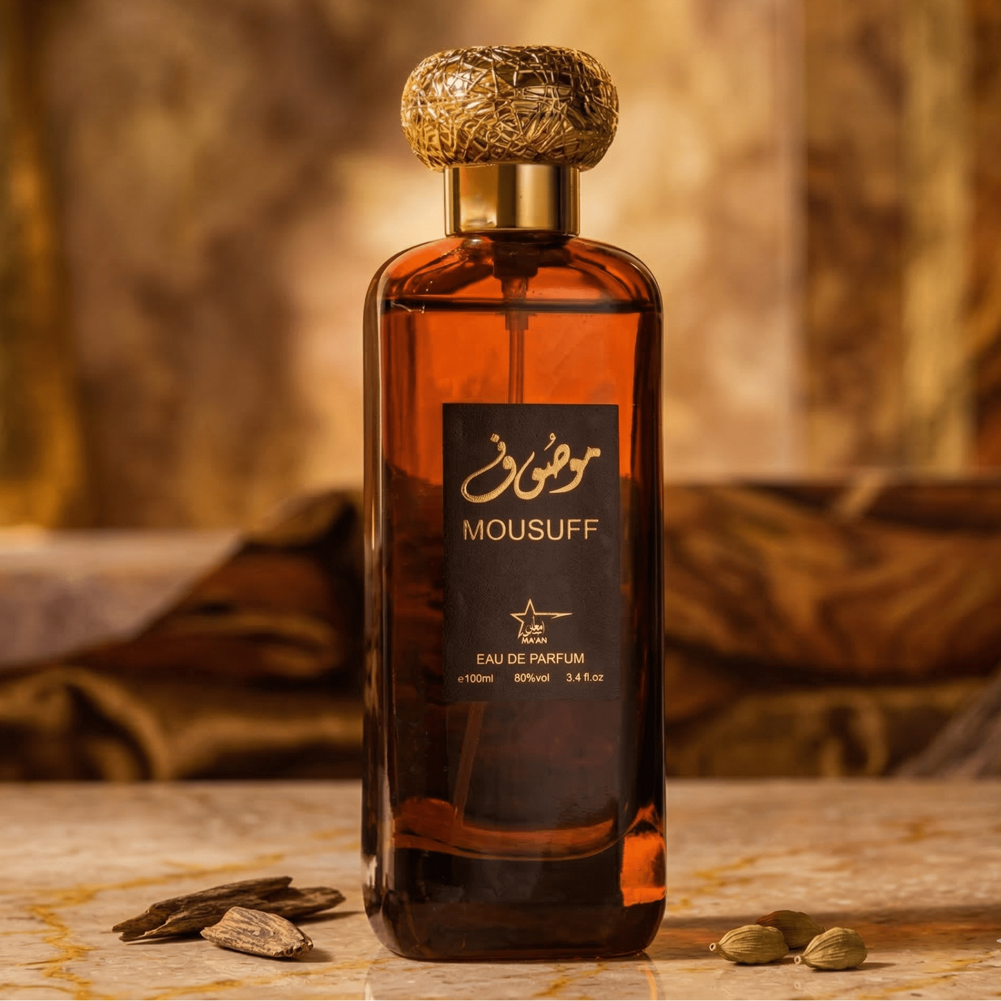 Set 4 Parfumuri Arabesti (2x Barbat + 2x Dama) 100ML - Sara Candy + Qissah Pink + Apollo Mane Brown + Mousuff Brown