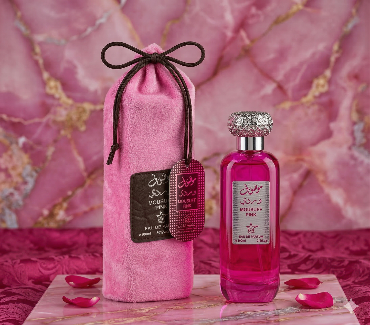 Set 4 Parfumuri Orientale (2x Barbat + 2x Dama) 100ML - Mousuff Red + Qannas Black + Mousuff Pink + Tahir