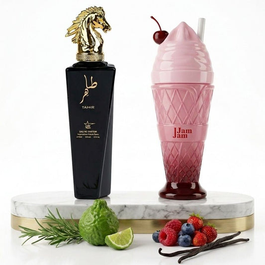Set 2 Parfumuri Orientale 100ML (1x Dama + 1x Barbati) - Tahir + JamJam - Parfumuri Top