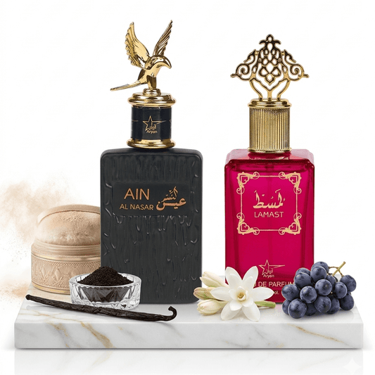Set 2 Parfumuri Orientale (1x Barbat + 1x Dama) 100ML - Ain Al Nasar + Lamast - Parfumuri Top