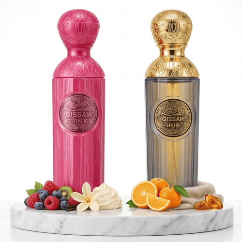 Set 2 Parfumuri Orientale (1x Barbat + 1x Dama) 100ML - Qissah Pink + Qissah Grey - Parfumuri Top