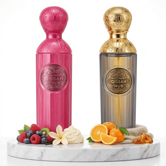 Set 2 Parfumuri Orientale (1x Barbat + 1x Dama) 100ML - Qissah Pink + Qissah Grey - Parfumuri Top