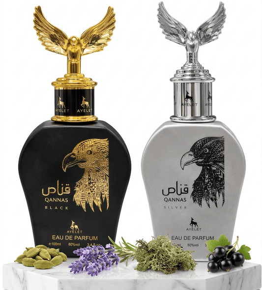 Set 2 Parfumuri Orientale Barbati 100ML - Qannas Black + Qannas Silver - Parfumuri Top