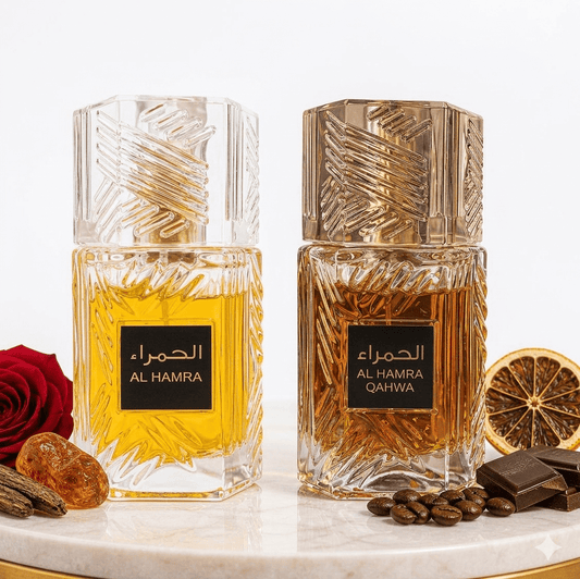 Set 2 Parfumuri Orientale (Dama + Barbat) 100ML - Al Hamra + Al Hamra Qahwa - Parfumuri Top