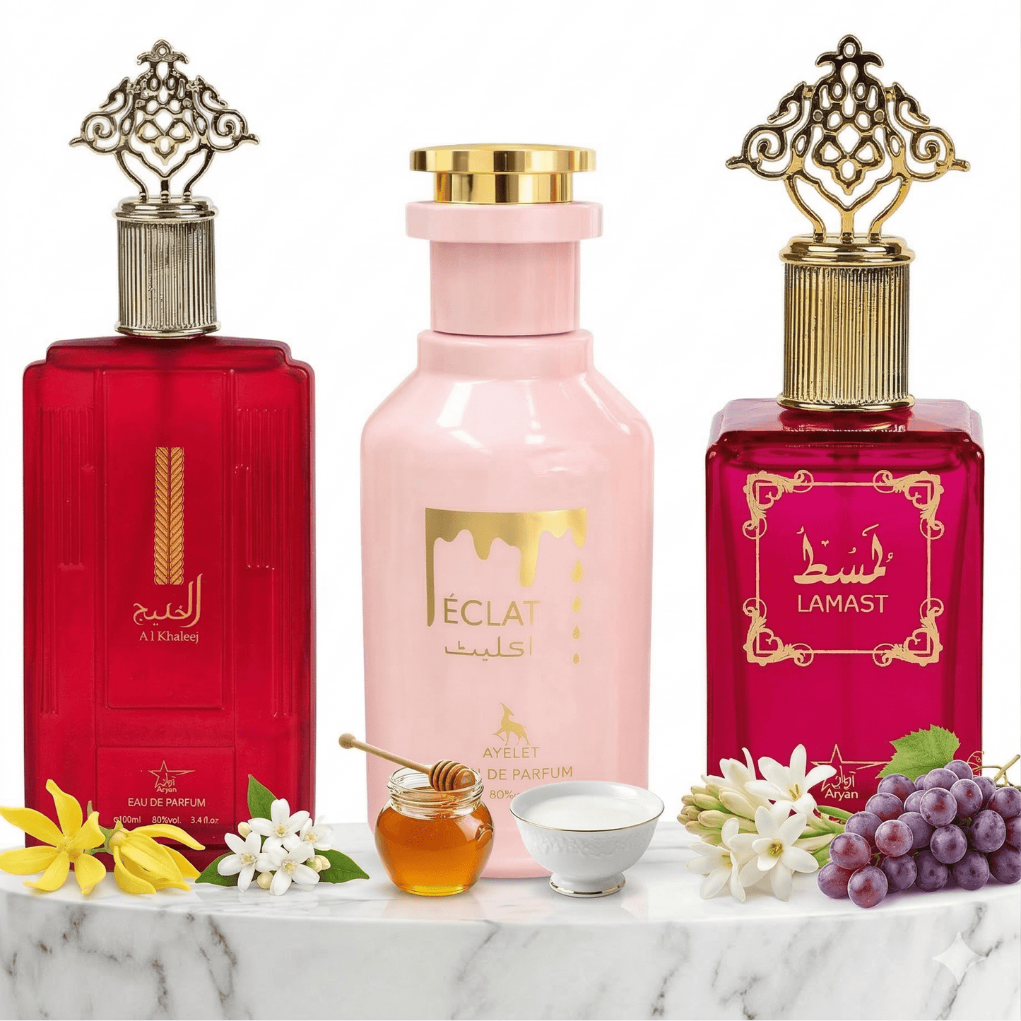 Set 3 Parfumuri Orientale Dama 100ML - Al Khaleej + Eclat + Lamast - Parfumuri Top
