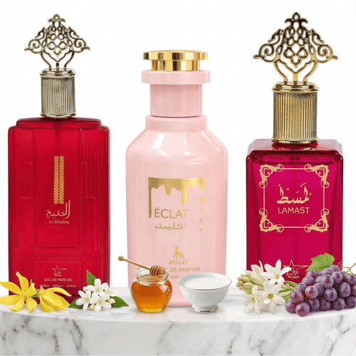 Set 3 Parfumuri Orientale Dama 100ML - Al Khaleej + Eclat + Lamast - Parfumuri Top