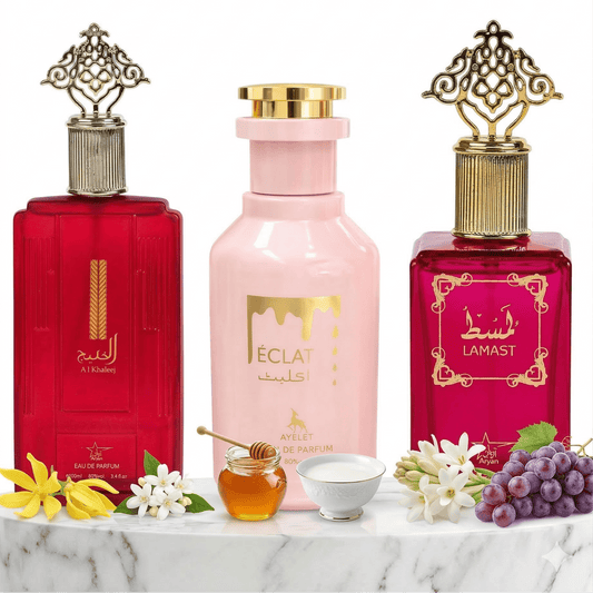 Set 3 Parfumuri Orientale Dama 100ML - Al Khaleej + Eclat + Lamast - Parfumuri Top