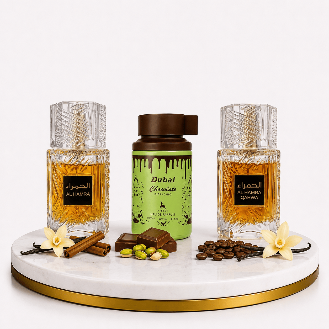 Set 3 Parfumuri Orientale De Barbati 100 ML - Al Hamra Royal + Dubai Choco + Al Hamra Qahwa - Parfumuri Top