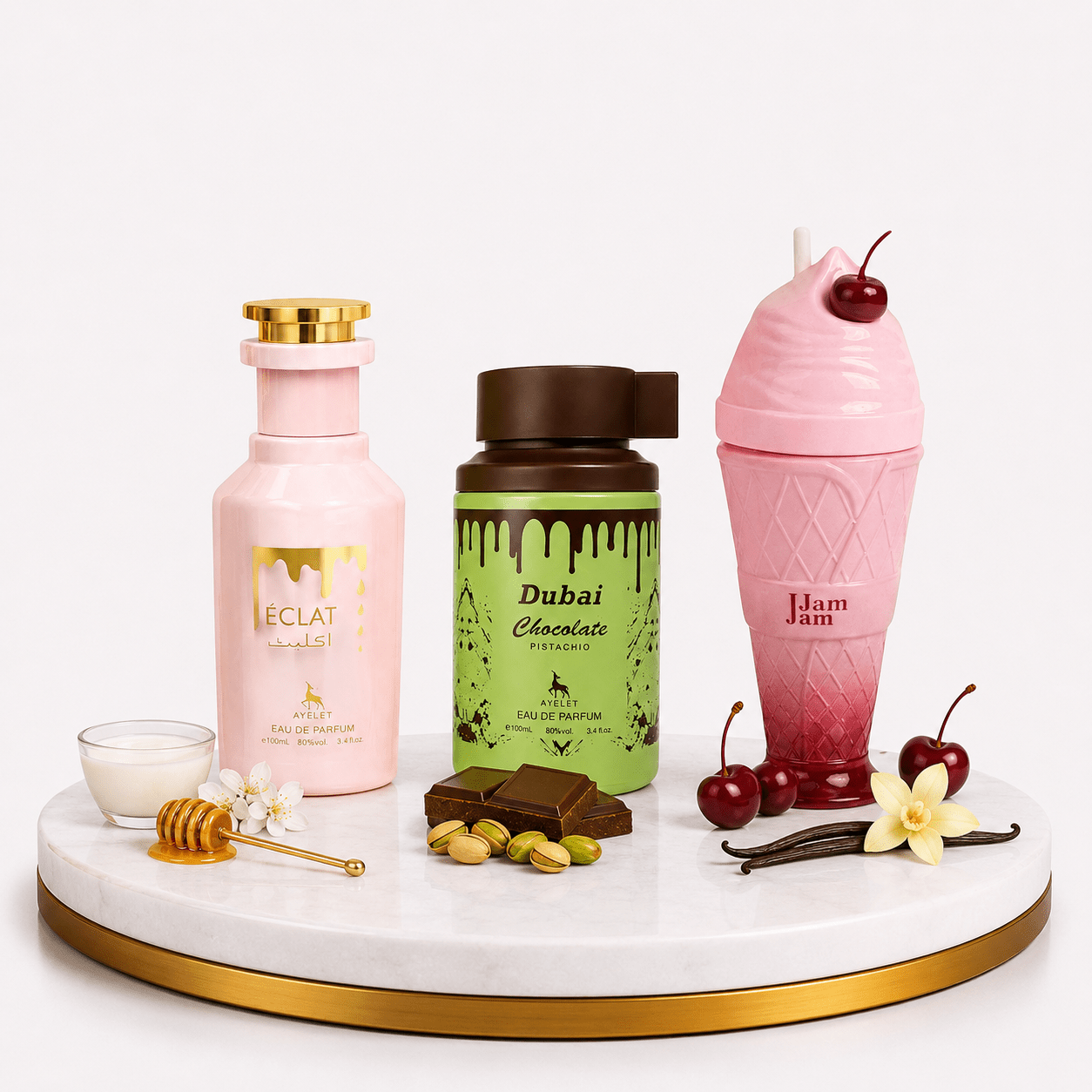 Set 3 Parfumuri Orientale de Dama 100ML - Eclat + Dubai Choco + Jam Jam - Parfumuri Top