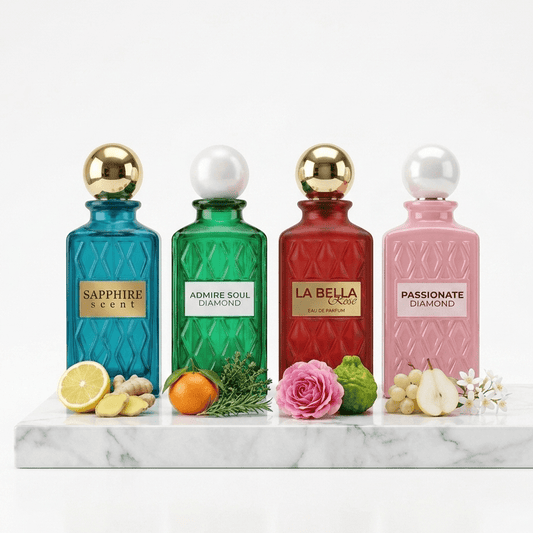 Set 4 Parfumuri Arabesti (2x Barbat + 2x Dama) 100ML - Sapphire Scent + Admire Soul + La Bella Rose + Passionate Diamond - Parfumuri Top