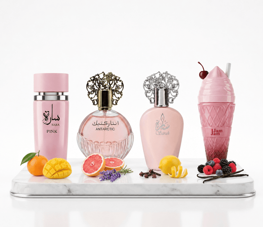 Set 4 Parfumuri Orientale 100ML - Sara Pink + Antarctic Pink + Sarah + Jam Jam - Parfumuri Top