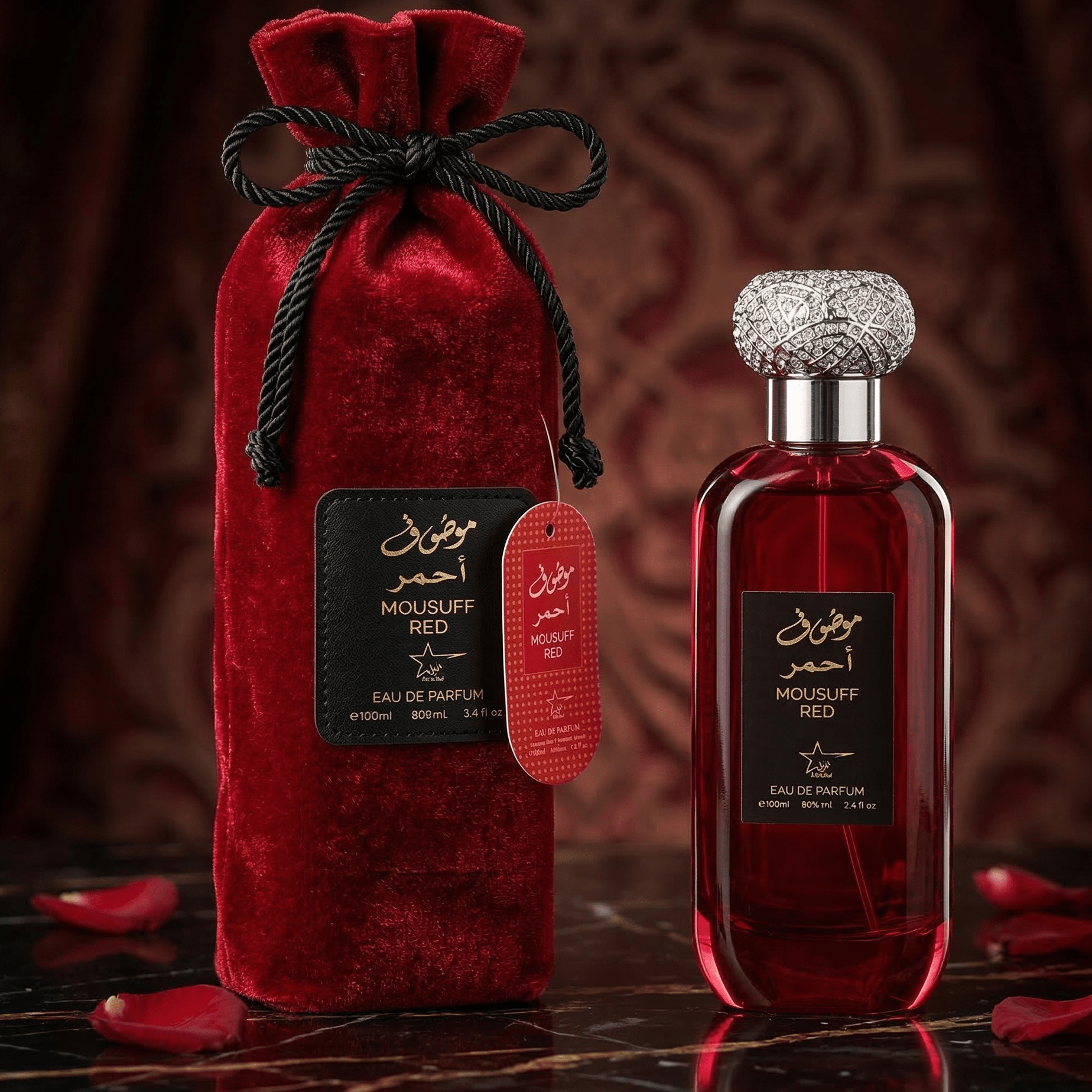 Set 4 Parfumuri Orientale (2x Barbat + 2x Dama) 100ML - Mousuff Red + Qannas Black + Mousuff Pink + Tahir - Parfumuri Top