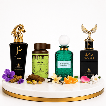 Set 4 Parfumuri Orientale Barbat 100ML - Tahir + Dubai Choco + Admire Soul + Wajud - Parfumuri Top