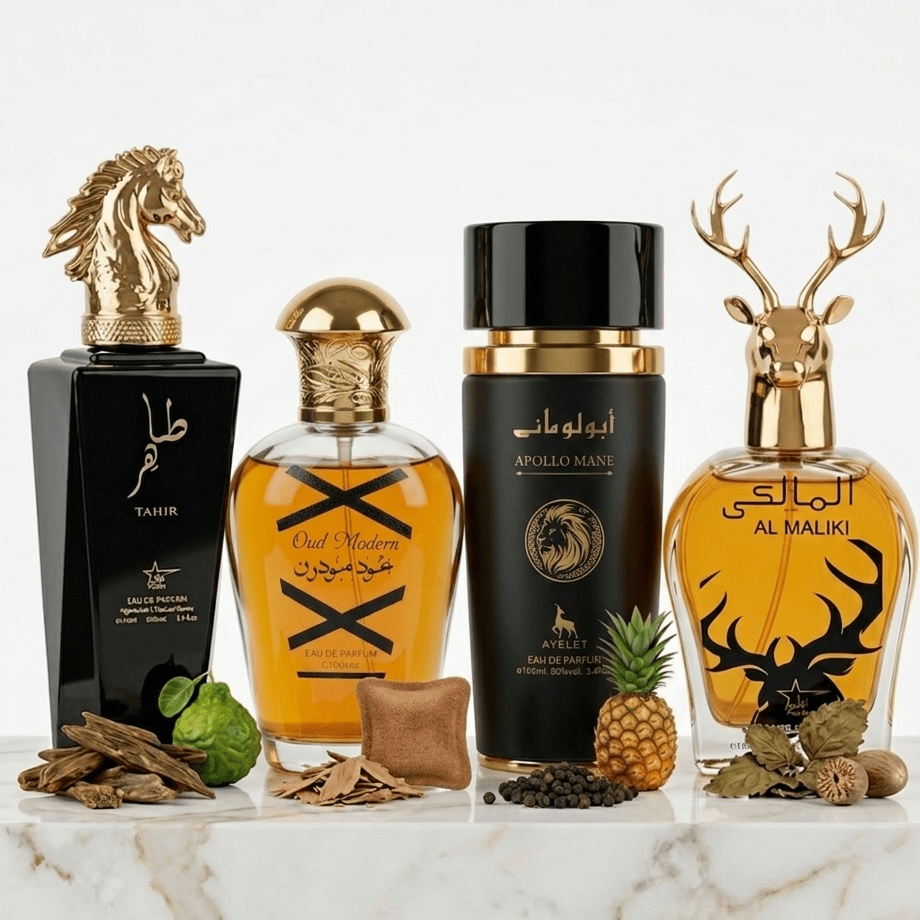 Set 4 Parfumuri Orientale Barbati 100ML - Tahir + Oud Modern + Apollo Mane + Al Maliki - Parfumuri Top