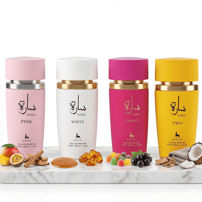 Set 4 Parfumuri Orientale Dama 100ML - Sara Pink + Sara White + Sara Candy + Sara Two - Parfumuri Top