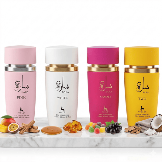 Set 4 Parfumuri Orientale Dama 100ML - Sara Pink + Sara White + Sara Candy + Sara Two - Parfumuri Top