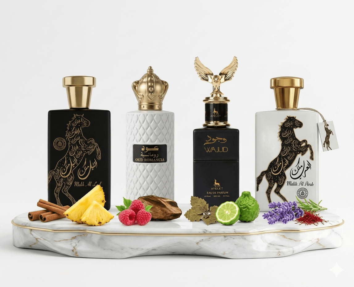 Set 4 Parfumuri Orientale De Barbati - Malik al Lail + Oud Romancia + Tahir + Malik al Arab - Parfumuri Top
