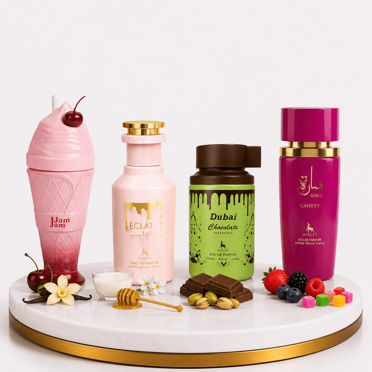 Set 4 Parfumuri Orientale de Dama 100ML - Jam Jam + Eclat + Dubai Choco + Sara Candy - Parfumuri Top