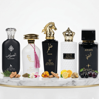 Set 5 Parfumuri Orientale (3x Barbat + 2x Dama) 100ML - Al Sayadin + Alya + Tahir + Oud Romancia + Ayati - Parfumuri Top