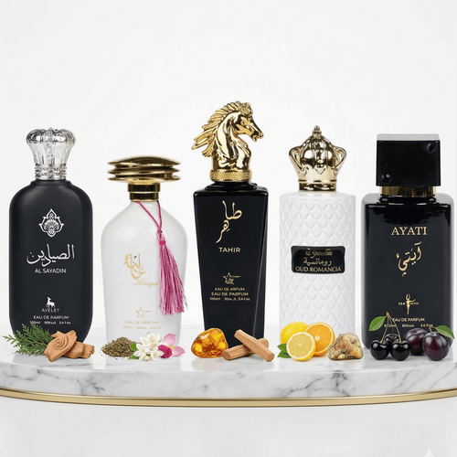 Set 5 Parfumuri Orientale (3x Barbat + 2x Dama) 100ML - Al Sayadin + Alya + Tahir + Oud Romancia + Ayati - Parfumuri Top