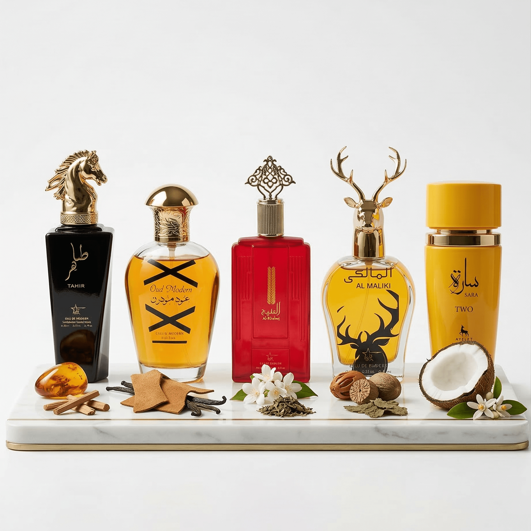 Set 5 Parfumuri Orientale Barbati 100ML - Tahir + Oud Modern + Al Khaleej + Al Maliki + Sara Two - Parfumuri Top