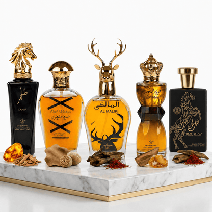 Set 5 Parfumuri Orientale Barbati 100ML - Tahir + Oud Modern + Al Maliki + Oud Al Khashab + Malik Al Lail - Parfumuri Top