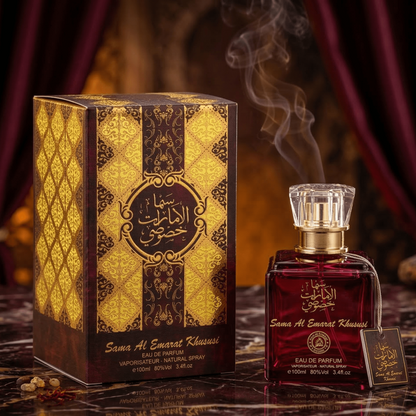 Set 5 Parfumuri Orientale Dama 100ML - Al Hamra Qahwa + Raghba Gold + Dubai Chocolate + Sama Emarat Khususi + Mufamarah - Parfumuri Top